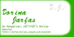 dorina jarfas business card